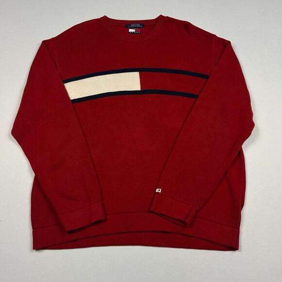 Vintage Tommy Hilfiger Red Sweater - Picture 1 of 7